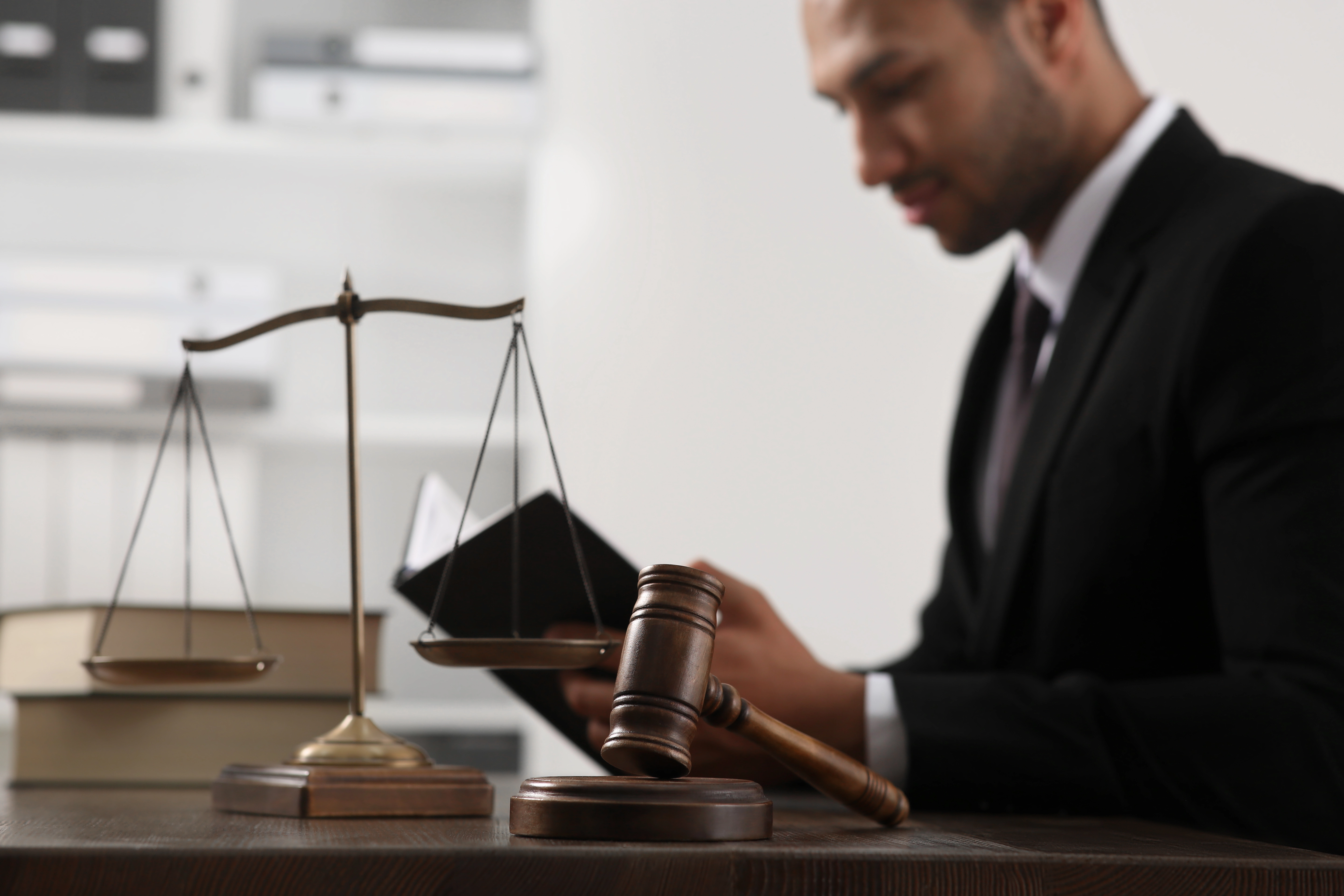 Injury Lawyer Reviewing Case Near Downtown Brampton